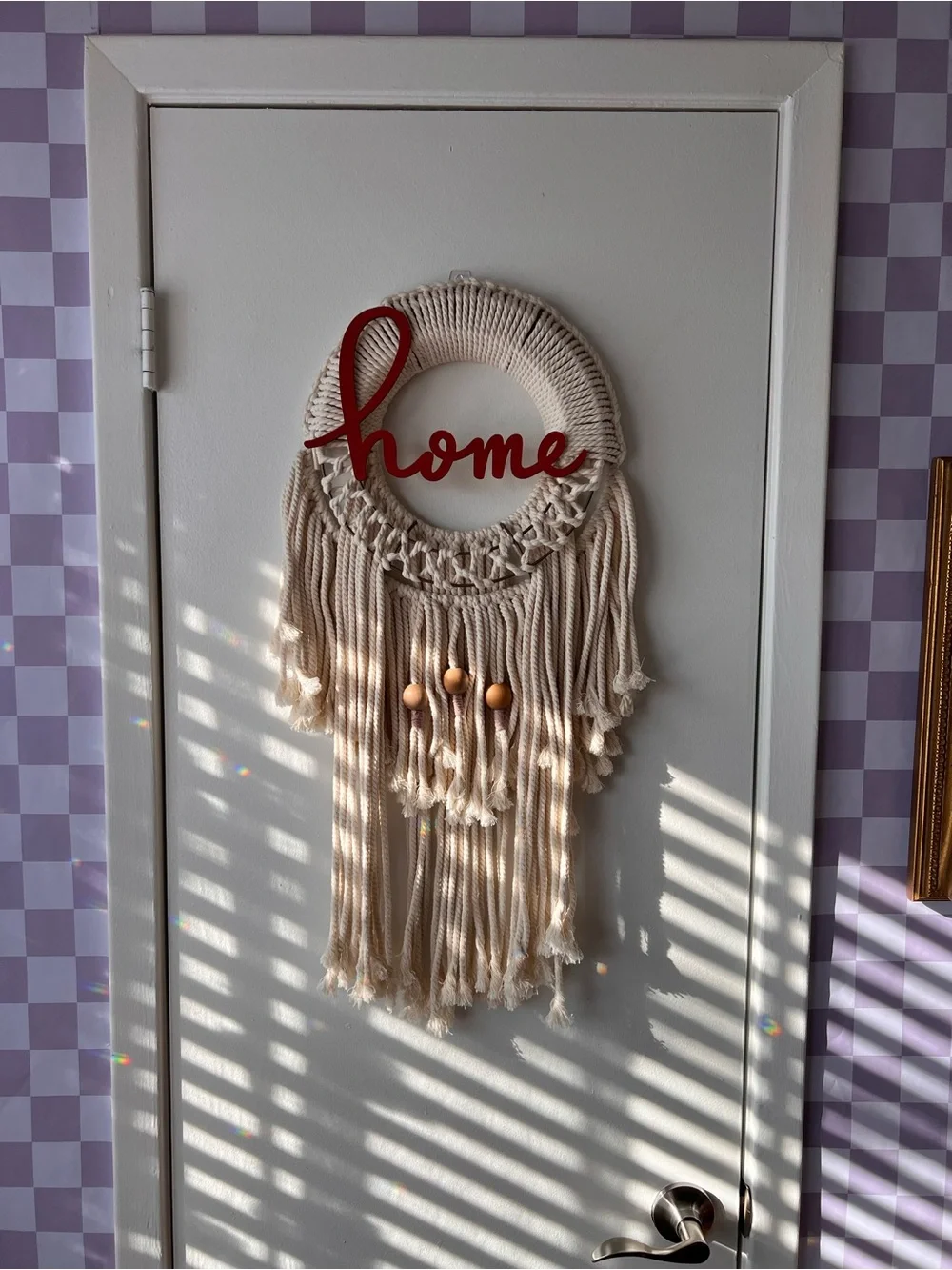 Cream Macramé Wall Tapestry